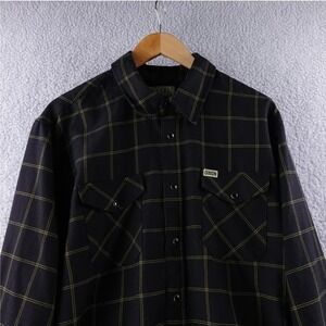 Dixxon Flannel Company Stay Gold Black Yellow Plaid Long Sleeve Men XL